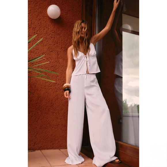 ZARA SATIN EFFECT TOP WITH BOW - Picture 4 of 5